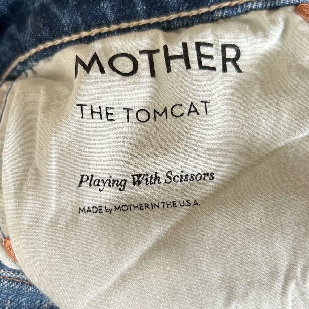 MOTHER Superior Blue The Tomcat Playing With Scissors Ankle Straight Jeans Sz 24 - Picture 13 of 16